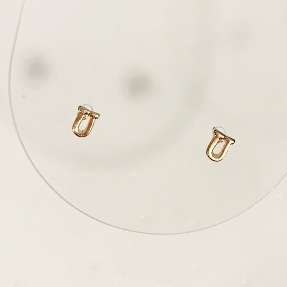 Letter “U” Stud Earrings